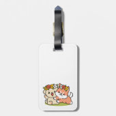 Frühling in Farbe - Adorable Hunde Illustration Gepäckanhänger (Rückseite vertikal)