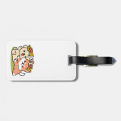 Frühling in Farbe - Adorable Hunde Illustration Gepäckanhänger (Rückseite horizontal)