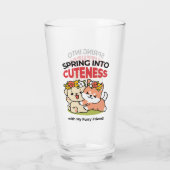 Frühling in Farbe - Adorable Hunde Illustration Glas (Rückseite)