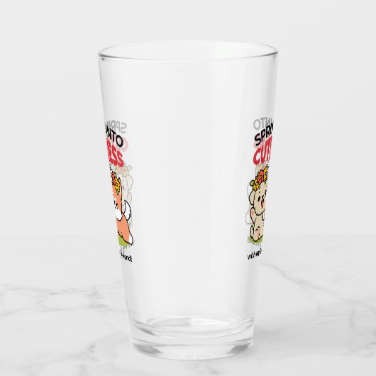 Frühling in Farbe - Adorable Hunde Illustration Glas (Rechts)