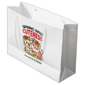 Frühling in Farbe - Adorable Hunde Illustration Große Geschenktüte (Vorderseite Schrägansicht)