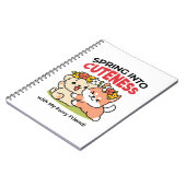 Frühling in Farbe - Adorable Hunde Illustration Notizblock (Linke Seite)