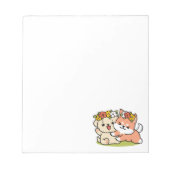 Frühling in Farbe - Adorable Hunde Illustration Notizblock (Vorderseite)