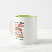 Frühling in Farbe - Adorable Hunde Illustration Zweifarbige Tasse (Vorderseite Links)