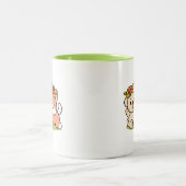 Frühling in Farbe - Adorable Hunde Illustration Zweifarbige Tasse (Mittel)