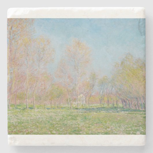 Frühling in Giverny von Claude Monet Steinuntersetzer (Vorderseite)