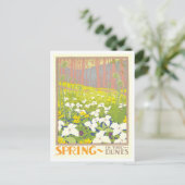 Frühling in Indiana Dunes Vintage Travel Poster Postkarte (Stehend Vorderseite)