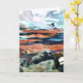 Frühling in Lappland, Kunstmalerei Karte (Gelbe Blume)