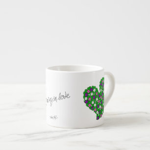 Frühling in Liebe-farbigen Tulpen (pink, lila, wei Espressotasse