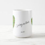 Frühling in Liebe-farbigen Tulpen (rot, gelb, oran Kaffeetasse (Mittel)