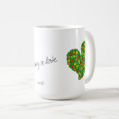 Frühling in Liebe-farbigen Tulpen (rot, gelb, oran Kaffeetasse (VorderseiteRechts)