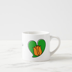 Frühling in Liebe - Orange Tulpen Espresso-Tasse Espressotasse