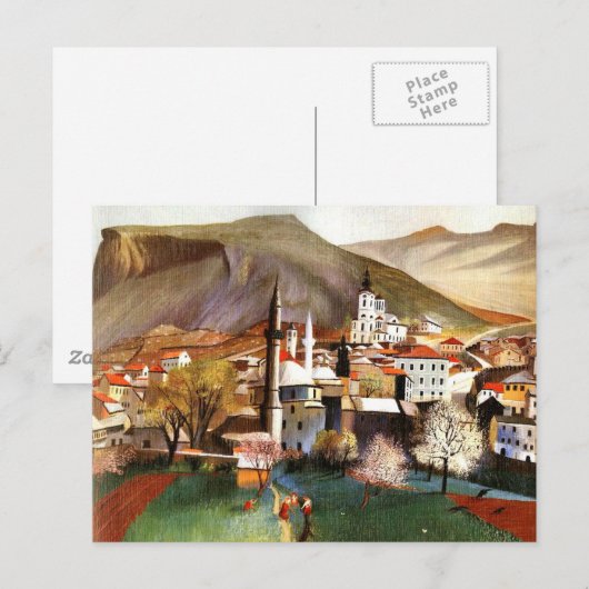 Frühling in Mostar Postkarte (Vorne/Hinten)