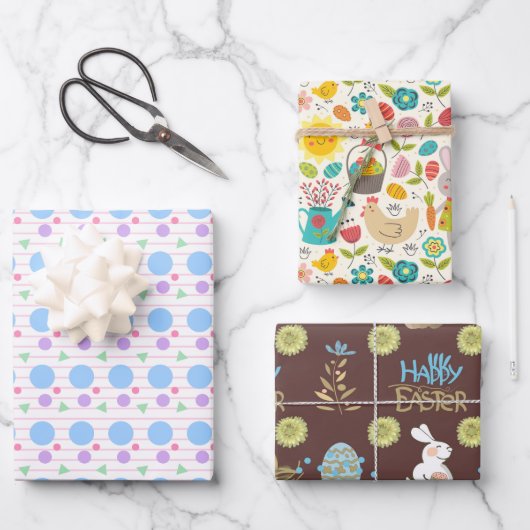 Frühling in Ostern Geschenkpapier Set (Vorderseite)