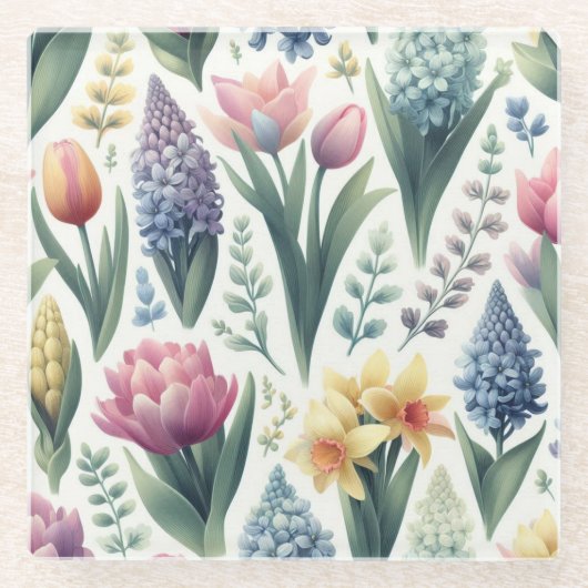 Frühling in Ostern Glasuntersetzer (Vorderseite)