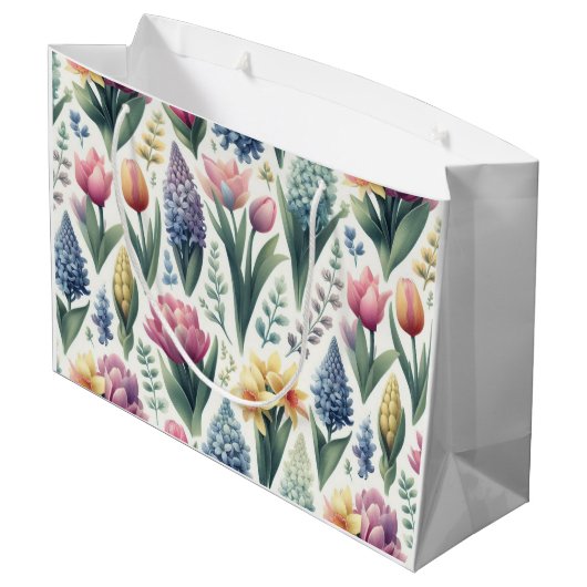 Frühling in Ostern Große Geschenktüte (Rückseite Schrägansicht)