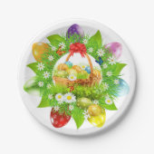 Frühling in Osterzeit Papier Teller (Vorderseite)