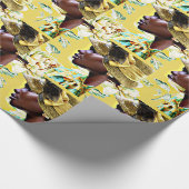 Frühling in Paris 1925 Vintage Cloche Hut Portrait Geschenkpapier (Ecke)