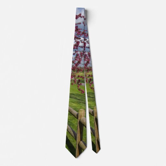 Frühling in Rivercut Neck Tie Krawatte (Vorderseite)