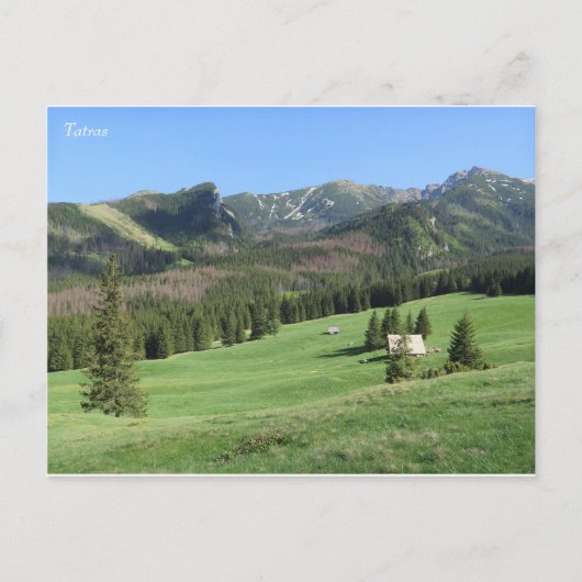 Frühling in Tatra Postkarte (Vorderseite)