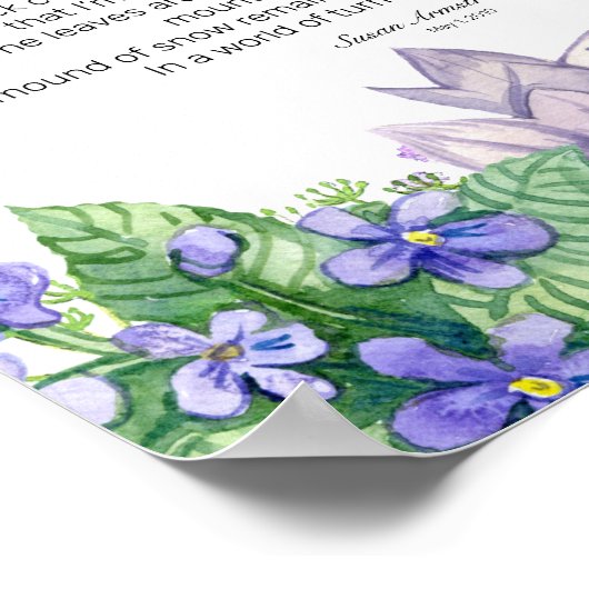 Frühling in Vermont Gedicht Poster (Ecke)