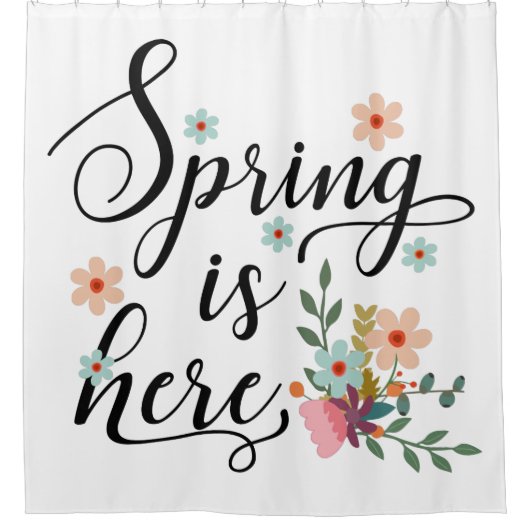 Frühling ist hier duschvorhang (Vorderseite)