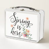 Frühling ist hier metall brotdose (Vorderseite)