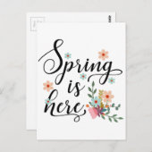 Frühling ist hier postkarte (Vorne/Hinten)