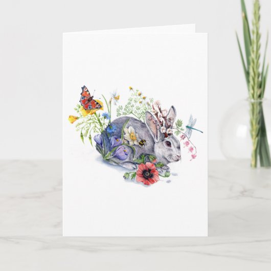 Frühling Jackalope Feiertagskarte (Vorderseite)