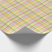 Frühling Kariert Pastell Geschenkpapier (Ecke)