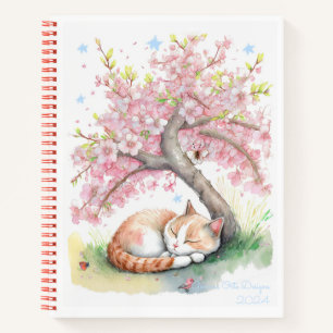 Frühling Katzen Bullet Journal Spiralblock Notizblock