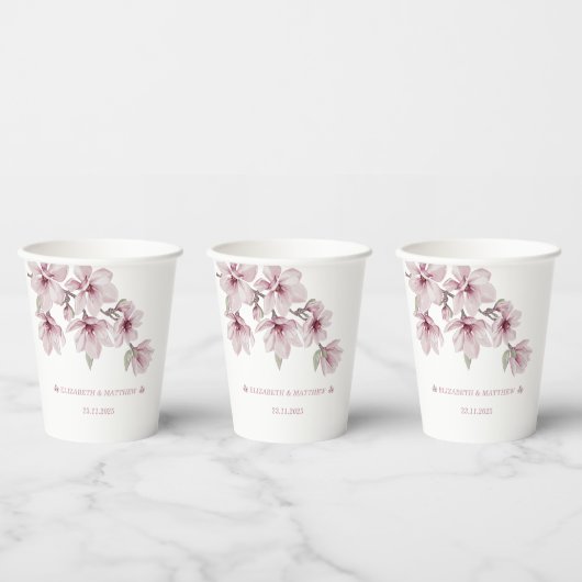Frühling Kirsche Blossom Die Hochzeit Pappbecher (Multi)