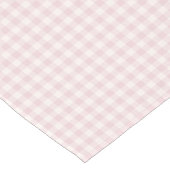 Frühling Klassischer Gingham | Sanftes Rosa Kurzer Tischläufer (Ecke)