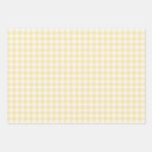 Frühling Klassisches Gingham | Buttercreme Geschenkpapier Set (Vorderseite)