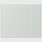 Frühling Klassisches Gingham | Gedämpfter Salbei Geschenkpapier (Flach)