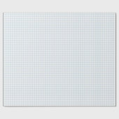 Frühling Klassisches Gingham | Puderblau Geschenkpapier (Flach)