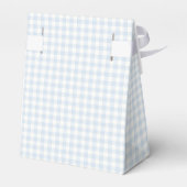 Frühling Klassisches Gingham | Puderblau Geschenkschachtel (Rückseite)