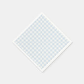Frühling Klassisches Gingham | Puderblau Serviette (Ecke)