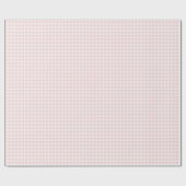 Frühling Klassisches Gingham | Sanftes Rosa Geschenkpapier (Flach)
