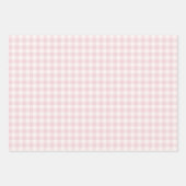 Frühling Klassisches Gingham | Sanftes Rosa Geschenkpapier Set (Vorderseite)
