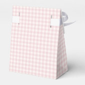 Frühling Klassisches Gingham | Soft Blush Geschenkschachtel (Rückseite)