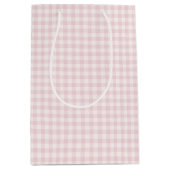 Frühling Klassisches Gingham | Soft Blush Mittlere Geschenktüte (Vorderseite)