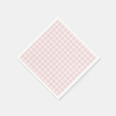 Frühling Klassisches Gingham | Soft Blush Serviette (Ecke)