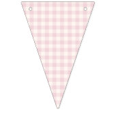 Frühling Klassisches Gingham | Soft Blush Wimpelkette (Dritte Fahne)