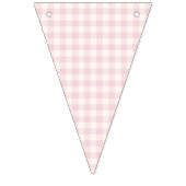 Frühling Klassisches Gingham | Soft Blush Wimpelkette (Zweite Fahne)