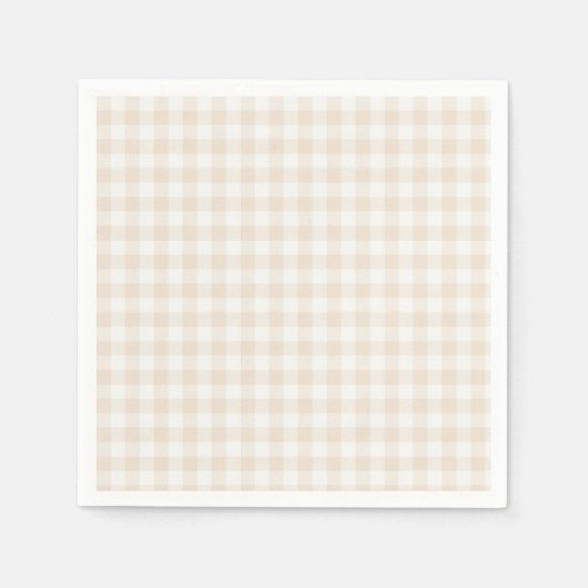 Frühling Klassisches Gingham | Weicher Leinen Serviette (Vorderseite)