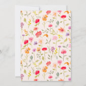 Frühling Kleine Wildblume Blütendusche Einladung (Rückseite)