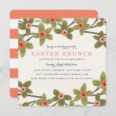 Frühling knospt Ostern-Brunch Einladung (Vorne/Hinten)