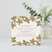 Frühling knospt Ostern-Brunch Einladung (Stehend Vorderseite)