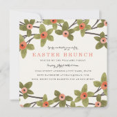 Frühling knospt Ostern-Brunch Einladung (Vorderseite)